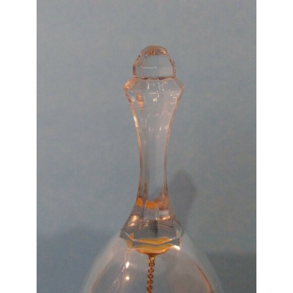 Vintage Avon Clear Glass 24% Full Lead Crystal  Decorative Bell Floral Design - Picture 5 of 8
